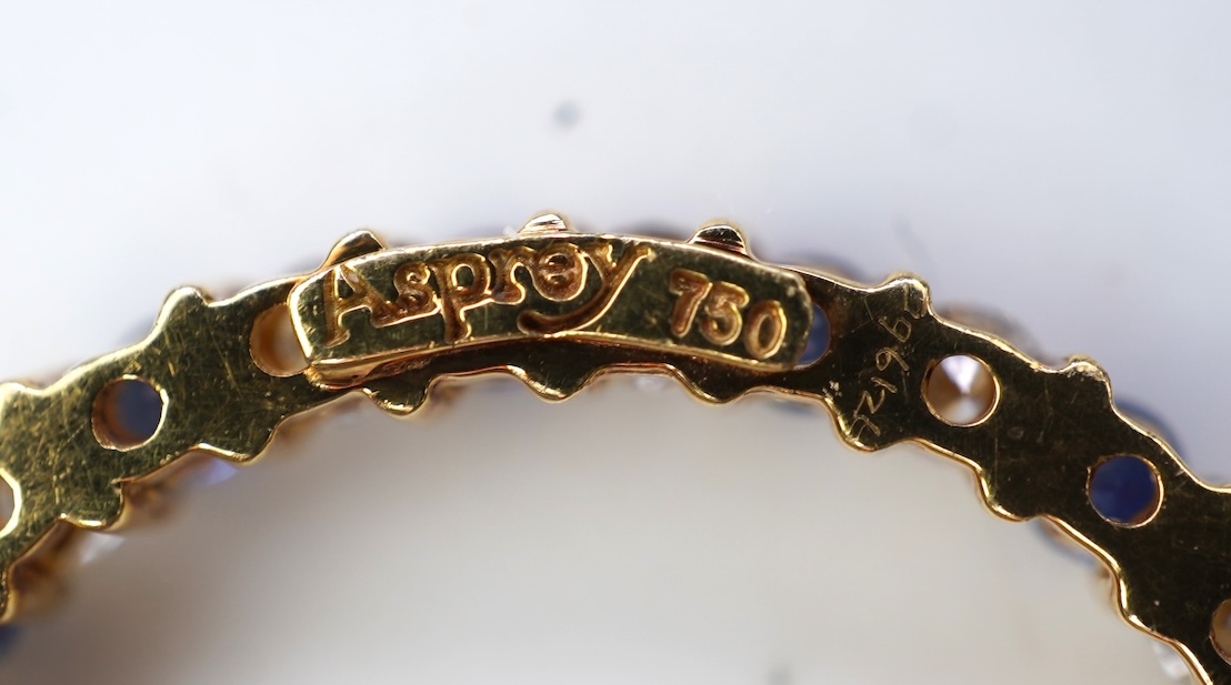 Asprey, a sapphire and diamond brooch, circa 1991